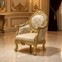 Fauteuil de loisirs individuel en tissu, style américain, modèle Tiger, en bois massif, vintage, pour chambre à coucher, petit format familial, au design unique