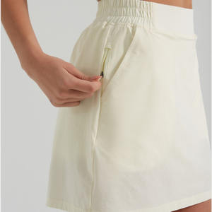 2025最新カスタムロゴ女性2イン1弾性ウエストカジュアルカーゴスカートテニスPadel Pickleballウェアスカートポケット付き - Product Image 3