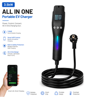 Pengisi Daya EV All in One Tipe 2, Stasiun Pengisian Daya Portabel Kendaraan Energi Baru 3.5KW 220V16A WiFi untuk BYD