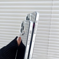 Coque de téléphone de luxe électroplaquée avec lanière miroir, sangle de maquillage tendance, en promotion, compatible iPhone 13 Pro Max, 15, 14, 12, 13, 15, en matériau PC