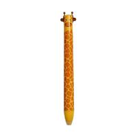 Stylo gel effaçable à deux couleurs Kawaii Animal, logo personnalisé, forme d'animal de dessin animé mignon, stylo effaçable pour enfants, fournitures scolaires et de bureau