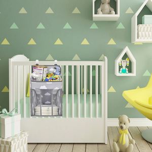 Sac de rangement suspendu grande capacité pour bébé, sac de rangement pour couches à accrocher au lit, sacs de rangement suspendus pour vêtements, sac de rangement en tissu Oxford pour trier les vêtements - Product Image 6