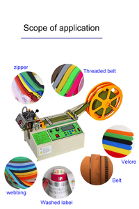 ゴムバンドPVC用自動ホットナイフナイロンベルトポリエステルウェビングリボンサテンテープ切断機 - Product Image 4