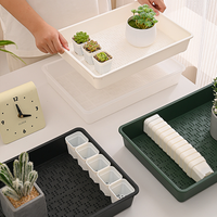 Nouvelle soucoupe rectangulaire pour pot de fleurs, plateau de récupération d'eau, soucoupes en plastique robustes pour plantes d'intérieur et d'extérieur