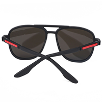 Nouvelles Lunettes de Soleil Décontractées Unisexe Polarisées UV400 pour la Conduite, Double Pont, Forme Elliptique, Sport, Mode, Verres PC, Tendance Cool Europe Amérique