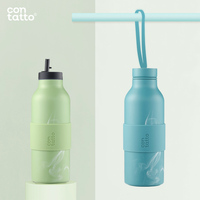 Bouteille d'eau isotherme en acier inoxydable de 500 ml avec logo personnalisé, poignée en silicone et manchon de protection, idéale pour les cadeaux d'entreprise (vente en gros)