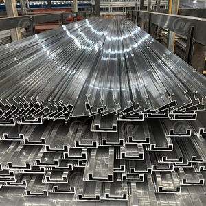 Stile italiano in alluminio porta scorrevole perfetto sistema appendiabiti slim frame vetro porta profilo in alluminio alluminio - Product Image 6