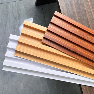 Nứt kháng TV lưới tản nhiệt nền trang trí nội thất <span class=keywords><strong>WPC</strong></span> <span class=keywords><strong>PVC</strong></span> Gỗ nhựa <span class=keywords><strong>composite</strong></span> <span class=keywords><strong>WPC</strong></span> rãnh tấm Tường - Product Image 2