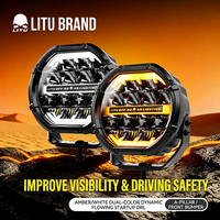 Feux LED tout-terrain 4x4 de 5/7 pouces, 186W 352W IP68K, lumière blanche, lampe de travail auxiliaire pour Jeep, Toyota, Dodge, UTV, ATV