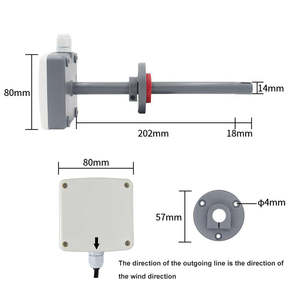 Kompakter Mechanischer IoT 0-5V 4-20mA RS485 <span class=keywords><strong>Anemometer</strong></span> Rohr-Windgeschwindigkeits-Überwachungssensor Messgerät mit Datenlogger - Product Image 4