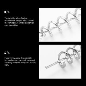 Connecteur à ressort pour leurre souple, mousqueton pivotant anti-accrochage au fond, accessoires <span class=keywords><strong>de</strong></span> pêche en <span class=keywords><strong>mer</strong></span> en <span class=keywords><strong>acier</strong></span> inoxydable - Product Image 4