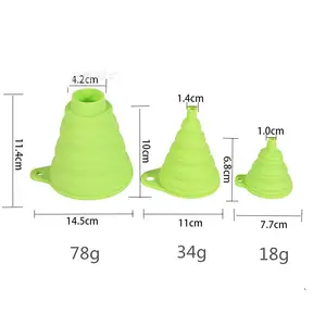 食品级厨房硅胶漏斗套装3个可折叠罐装瓶漏斗
