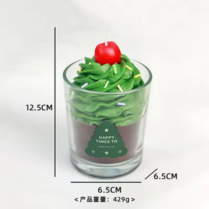 Velas Aromáticas de Chocolate Matcha de Estilo Moderno y Elegante, Hechas a Mano, Adornos Navideños de Moda, Cera de Soja, para las Fiestas - Product Image 4