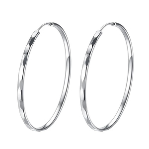 Créoles en <span class=keywords><strong>argent</strong></span> 925, créoles rondes, bijoux de mode, boucles d'oreilles pour femmes bohème, grands clous <span class=keywords><strong>argent</strong></span>és, accessoires de boucles d'oreilles - Product Image 2