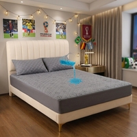 Protège-matelas en tissu polyester matelassé à ultrasons, imperméable, hypoallergénique, anti-acariens, taille et couleur personnalisées