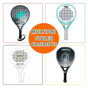QINGYU SPORT Raquette de <span class=keywords><strong>Padel</strong></span> Professionnelle Simple en Fibre de Carbone 3K avec Noyau EVA Personnalisé Blanc Noir Portable Marque en Stock - Product Image 3