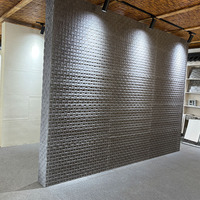 Revêtement mural extérieur en pierre flexible facile à assembler, durable, 600*1200 mm, panneaux muraux en pierre souple en mosaïque