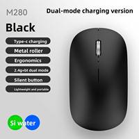 Souris optique sans fil ultra-mince M280 double mode Bluetooth et USB avec LED, nouvelle, pour bureau, tablette et ordinateur portable