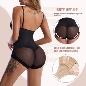 Faja Moldeadora <span class=keywords><strong>de</strong></span> <span class=keywords><strong>Cuerpo</strong></span> <span class=keywords><strong>Completo</strong></span> sin Costuras para Mujer, Control <span class=keywords><strong>de</strong></span> Abdomen, Sin Espalda, Colores Frescos, Bodysuit Reductor con Tanga - Product Image 6