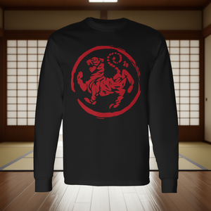 Camiseta de manga larga con símbolo de tigre de artes marciales, diseño de Karate Shotokan - Product Image 3