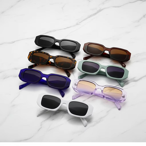 <span class=keywords><strong>Gafas</strong></span> de Sol Rectangulares Retro con Logotipo Personalizado, Color Negro, a la Moda, Precio al por Mayor, Protección UV400, Montura Sólida, Unisex - Product Image 3