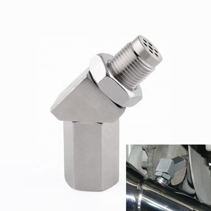 Adaptador espaciador de sensor M18x1.5 de acero de 45 grados para mecanizado CNC con mini convertidor catalítico, escape automotriz - Product Image 1