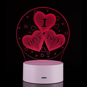 Lámpara <span class=keywords><strong>de</strong></span> <span class=keywords><strong>Noche</strong></span> Creativa 3D con Forma <span class=keywords><strong>de</strong></span> Corazón con la Frase 'TE AMO', Regalo <span class=keywords><strong>de</strong></span> Navidad o San Valentín para <span class=keywords><strong>Enamorados</strong></span> - Product Image 1