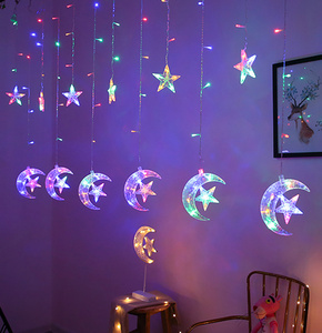 110V 220V Fairy Moon LED String <strong>Lights</strong> 138led String Curtain <strong>Lights</strong> <strong>Window</strong> Curtain Decoration String <strong>Light</strong> for Ramadan Holiday - Product Image 1