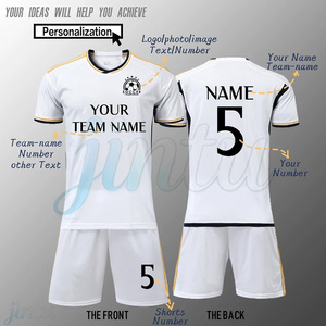 เสื้อฟุตบอลแขนสั้นพิมพ์ลายสำหรับแฟนบอล25 26คนเสื้อฟุตบอลชุดมิลาน100% โพลีเอสเตอร์คอวีแห้งเร็ว - Product Image 4