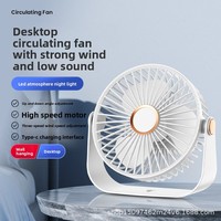Nouveau petit ventilateur de bureau USB pour usage professionnel, longue autonomie, refroidissement estival, silencieux 36-45dBA, autonomie de 6-8h, 3 vitesses de vent