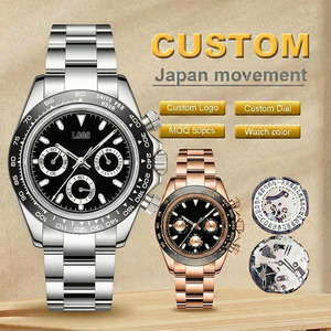 Reloj de Cuarzo Impermeable con Movimiento Japonés de Acero Inoxidable 304 al por Mayor, Reloj Cronógrafo de Seis Pines de Alta Gama con Logotipo Personalizado de Lujo - Product Image 1