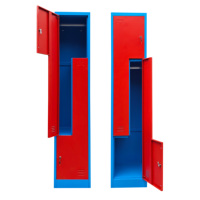 Casiers métalliques pour employés, armoire de rangement métallique, casier en acier à 2 portes, armoire de vestiaire d'usine, mobilier de rangement