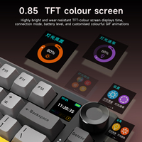 Clavier mécanique Ajazz AK820 à faible bruit, tri-mode, connexion multi-appareils, rétroéclairage RVB, touches PBT, clavier d'ordinateur