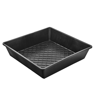 <span class=keywords><strong>Bac</strong></span> de semis carré en plastique PP pour hydroponie en pâturages agricoles, 460x460x100mm, noir - Product Image 1