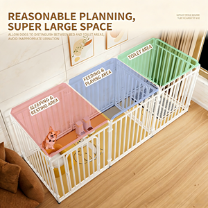 2026 Op maat gemaakte hondenren voor binnen, huishoudelijk, vrij combineerbaar voor kleine en middelgrote honden, poedels en corgis, trainingskooi - Product Image 5