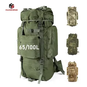 65-100L borsa grande borse tattiche campeggio escursionismo zaino Mochila Tactical Travel Molle zaino da esterno da uomo