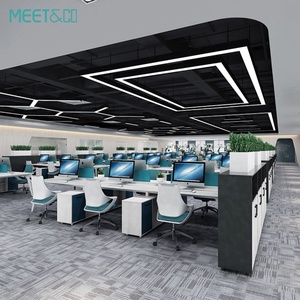 Poste de travail modulaire moderne et élégant pour bureau, espace de travail efficace pour le personnel, bureau cloisonné pour 4, 6, 8, 10 personnes, flexible pour l'extérieur - Product Image 1