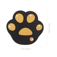 Tapis de souris de jeu extensible en forme de patte de chat en caoutchouc avec base en caoutchouc antidérapante, bords cousus, tapis de bureau pour jeux sur ordinateur