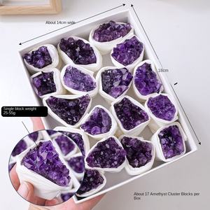 Toptan doğal brezilya ametist küme hayvan tasarım oyma taş seti çevre dostu yarı değerli taş el sanatları Feng Shui - Product Image 2