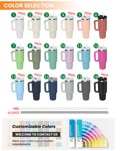 Gobelet isotherme à café Custom Adventure H2.0 40 oz en acier inoxydable noir, tasse de voyage isolée 40 oz avec poignée et paille - Product Image 3