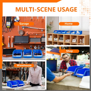 High Quality Stackable <strong>Plastic</strong> Warehouse <strong>Storage</strong> Boxes Rectangular Parts <strong>Bin</strong> Workshop Toolbox Organizer <strong>Storage</strong> <strong>Storage</strong> - Product Image 4