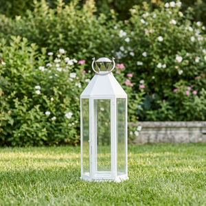 Wholesale Latest Tall Metal Candle Pillar Holder <b>Lantern</b> in Dual Tone for Home and Outdoor Decoration - Product Image 2
