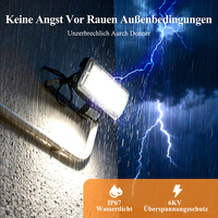 Reflector LED de 50W, 7000LM, 6500K, Blanco Frío, IP67, Impermeable, para Exteriores, con Sensor de Movimiento, para Jardín, Terraza, Patio