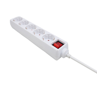 Multiprise française 4 voies avec interrupteur marche/arrêt 16A 250V, rallonge EU, câble en caoutchouc de 6 m, optionnelle pour appareils électroménagers et ordinateurs