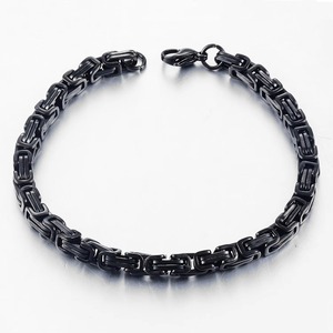 Bijoux de mode, largeur 5 mm/8 mm, longueur 23 cm, bracelet byzantin en acier inoxydable pour homme - Product Image 6