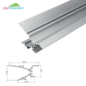 Fabricant De Profilés en Aluminium Profil D'aluminio Led Canal Rondelle De Mur Coin Profil En Aluminium D'extrusion <span class=keywords><strong>A</strong></span> Mené Pour Le Mur/Plafond - Product Image 1