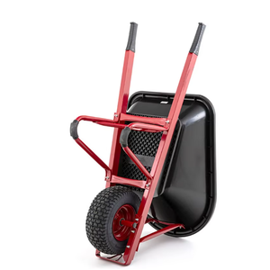 Carrinho de Mão plástico industrial customizável da bandeja do OEM com borda do aço e a roda de aço larga encerrou a estrutura - Product Image 3