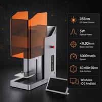 Mesin Penanda Laser UV Portabel 5W 355nm 3D untuk Pengukiran di Dalam Kristal Kaca, Perhiasan, Logam, dan Personalisasi Kaca