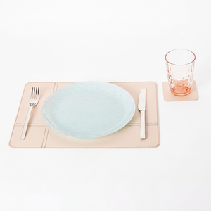 Napperons de table en cuir imperméables, sets de table en cuir véritable, vente en gros, résistants à la chaleur, de luxe, pour restaurants, LPM-0003D - Product Image 1