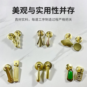 Poignée de meuble en alliage d'aluminium Lu Ye, couleur cuivre, à trou unique, moderne et minimaliste, accessoire de quincaillerie pour armoire et tiroir - Product Image 4